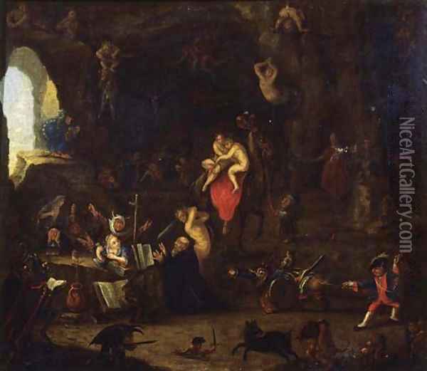The Temptation of Saint Anthony 2 Oil Painting - David The Younger Teniers