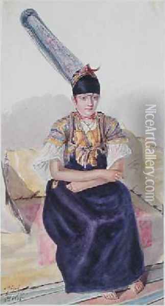 A Jewish Woman in Algeria Oil Painting - Theodore Leblanc