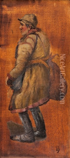 Stary Muz Oil Painting - Hanus (Hans) Schwaiger