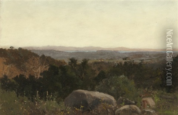 Valley Landscape Oil Painting - Lockwood de Forest