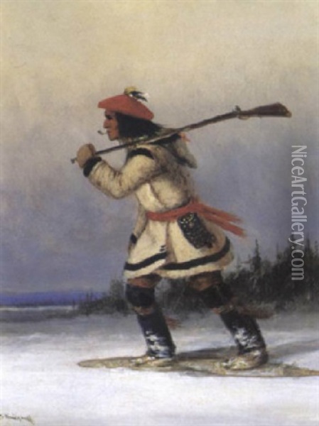 Indian Hunter Oil Painting - Cornelius David Krieghoff