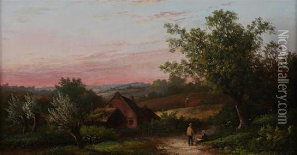 Landscape With Cottage Oil Painting - Paul Ruet