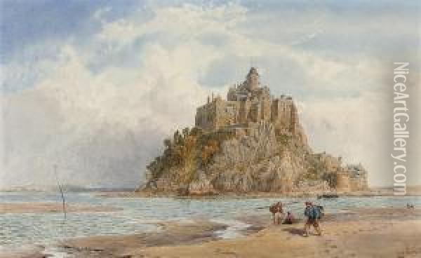 Mont St Michel, Normandy Oil Painting - John Mogford