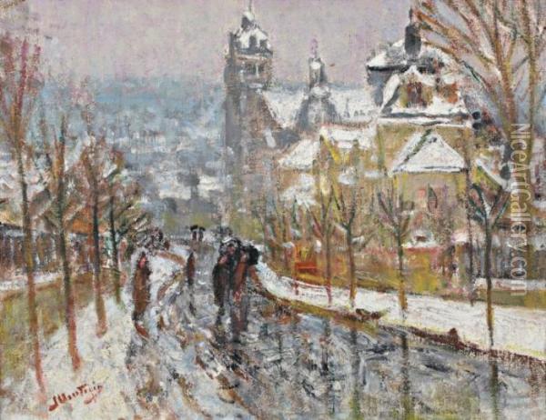 Paysage D'hiver Oil Painting - Pierre Eugene Montezin