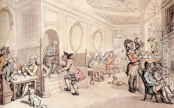 Strong Waters At Bath Oil Painting - Thomas Rowlandson