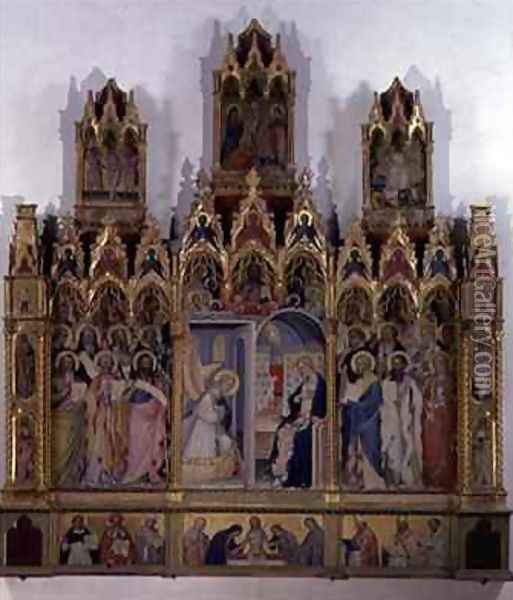Annunciation with Saints Oil Painting - Niccolo del Biondo Giovanni di