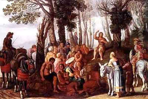 John the Baptist Preaching Oil Painting - Frans I Francken