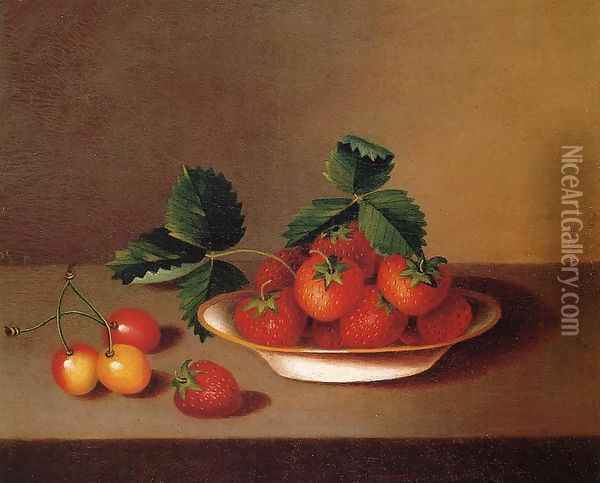 Strawberries and Cherries Oil Painting - Margaretta Angelica Peale