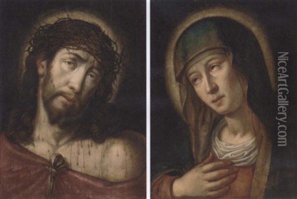 Christ As The Man Of Sorrows Oil Painting - Gortzius Geldorp
