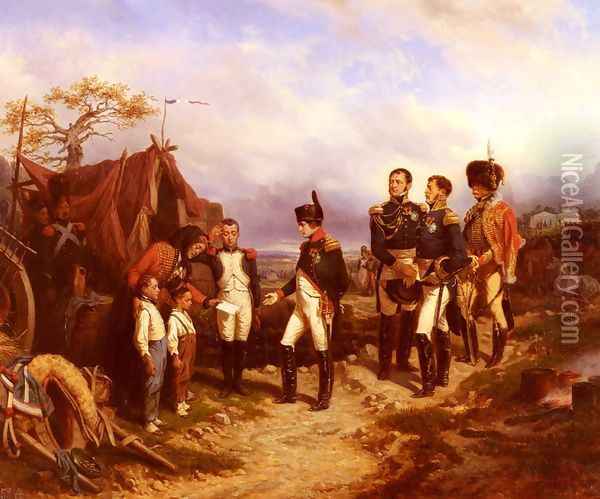 Napoleon Et Le Petit Messager (Napoleon and the Little Messenger) Oil Painting - Joseph-Louis Hippolyte Bellange
