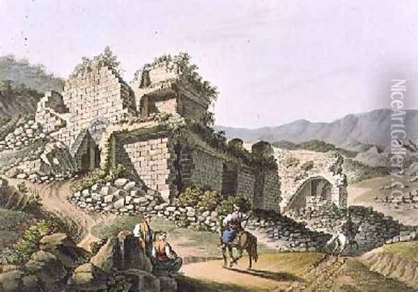 The Theatre at Ephesus 1810 Oil Painting - Luigi Mayer