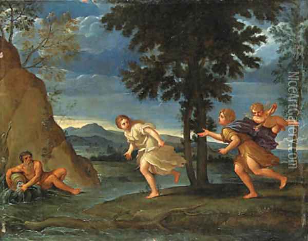 Apollo and Daphne Oil Painting - Francesco Albani