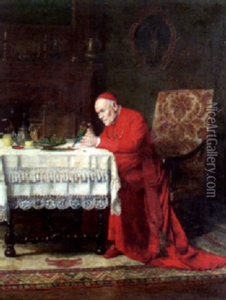 L'ami De Son Eminence Oil Painting - Victor Marais-Milton