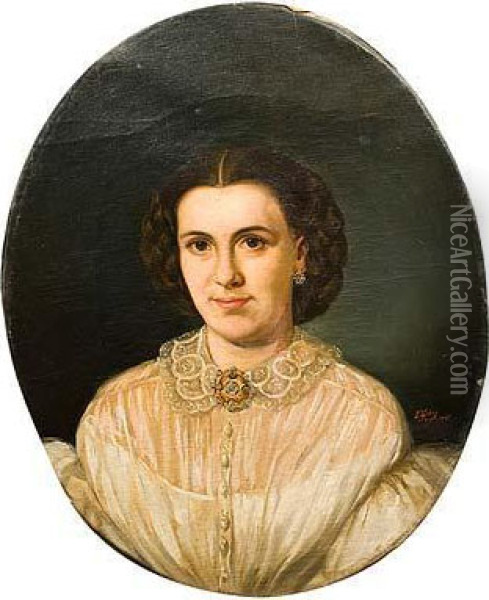 Retrato De Mujer Oil Painting - Federico Godoy Castro