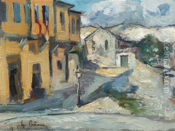 Strada Din Balcic Oil Painting - Gheorghe Petrascu