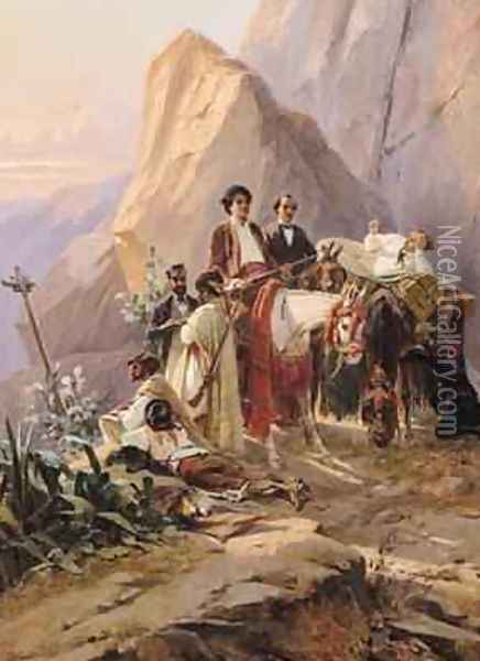 Journey from Paris to Cadiz Oil Painting - Eugene Pierre Francois Giraud