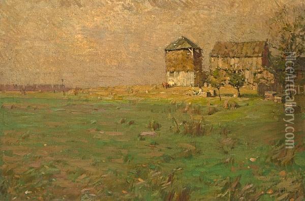 Farm Landscape Oil Painting - William Langson Lathrop