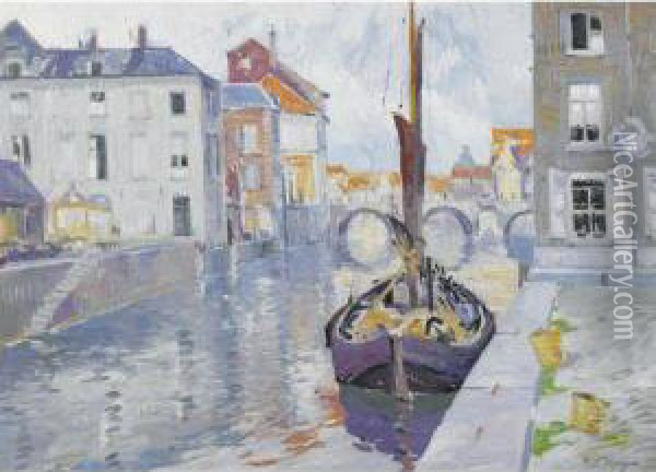 Le Petit Canal Oil Painting - Paul Mathieu