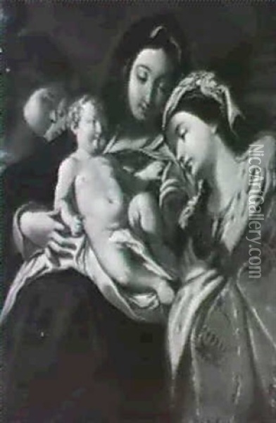 Lo Sposalizio Misttico Di S. Caterina D'alessandria Oil Painting - Domenico Maria Canuti