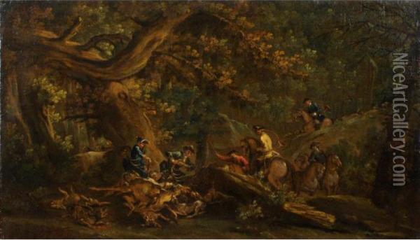 La Caccia Al Cervo Oil Painting - Francesco Guardi