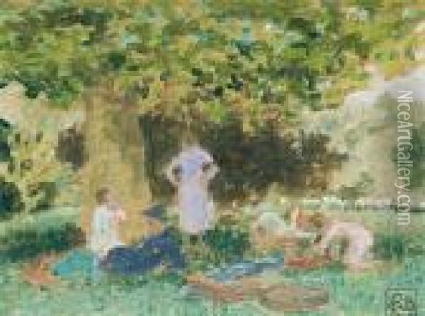 In The Gardens Oil Painting - Bonny Rupert