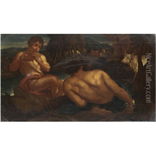 Mercurio E Argo Oil Painting - Giacinto Brandi