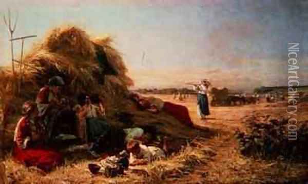 Work in the Fields Oil Painting - Pavel Aleksandrovich Bryullov