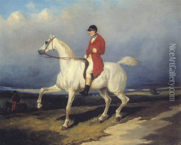 Cavaliers Dans Un Paysage Oil Painting - Alfred De Dreux