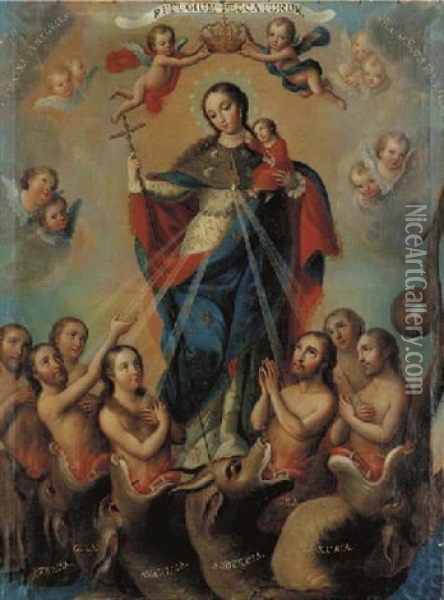 La Divina Peregrina Oil Painting - Jose De Paez