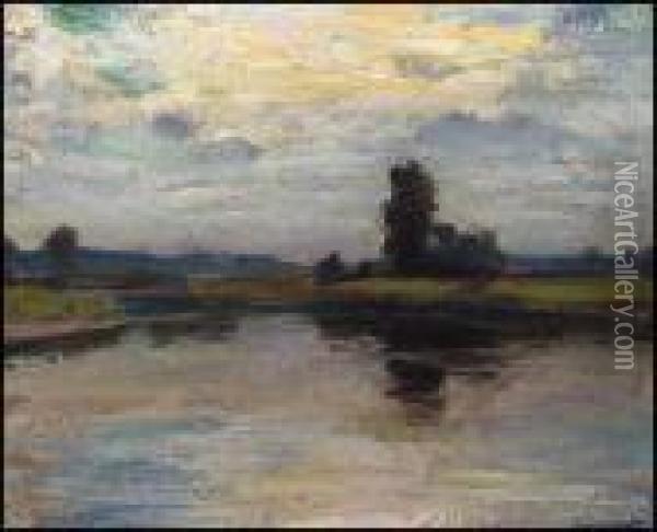 Sketch On The Nicolet River, Summer Afternoon Oil Painting - Marc-Aurele Foy De Suzor-Cote