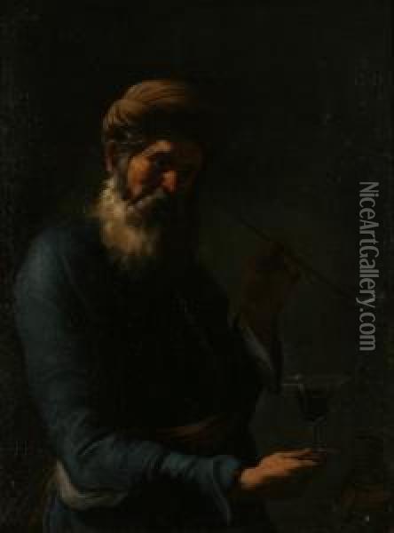 Fumatore Di Pipa Oil Painting - Gregorio Preti