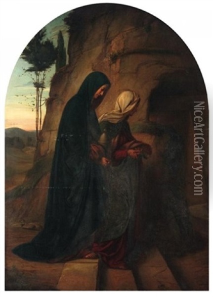 Die Beiden Marien Am Grabe Christi Oil Painting - Philipp Veit