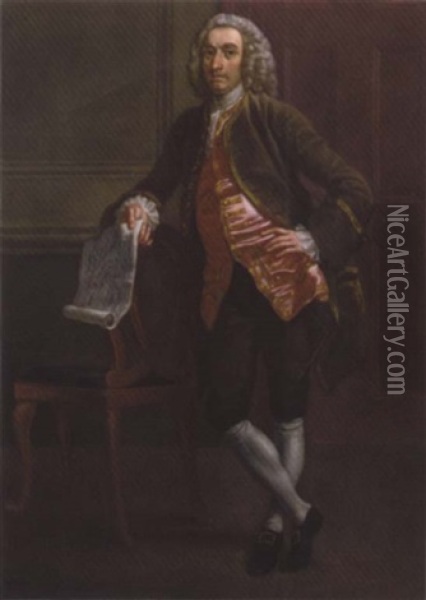 Portrait Of Sir Paulet St. John Oil Painting - Francis Hayman