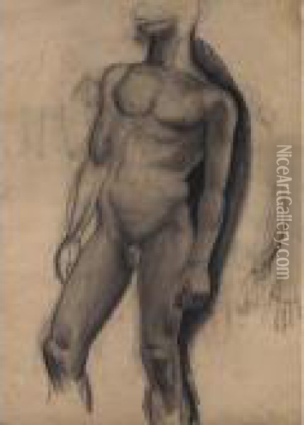 Male Nude Oil Painting - John Steuart Curry