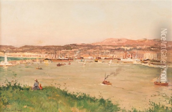 Le Bassin De La Joliette Oil Painting - Alfred Casile