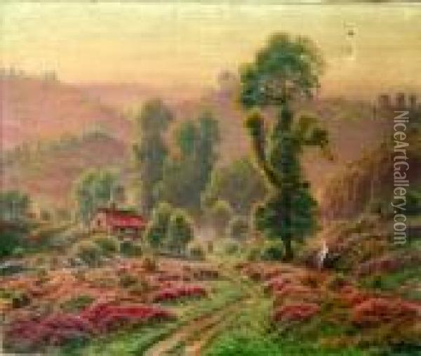 Champ De Bruyeres Oil Painting - Gaston Anglade