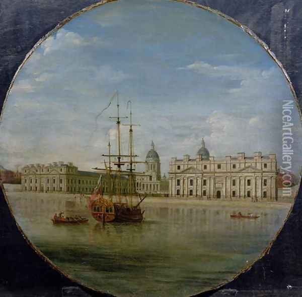 Greenwich Hospital from the River, 1748 Oil Painting - Samuel Wale
