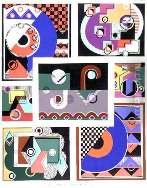 Geometrical designs, album No.1, pub. late 1920s Oil Painting - Georges Valmier