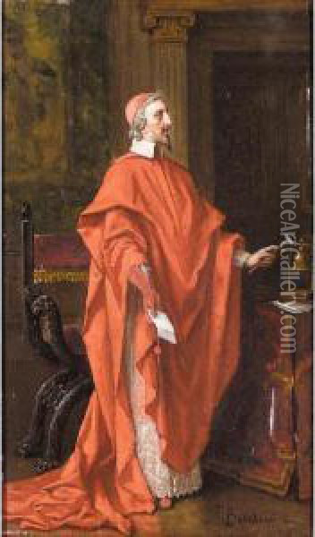 Cardinal Richelieu Oil Painting - Ladislaus Bakalowicz