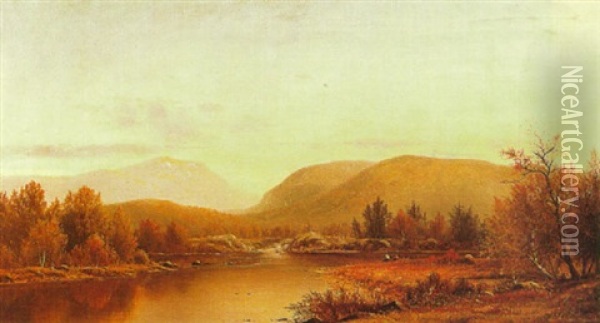 Fishing In New England Oil Painting - Charles Wilson Knapp