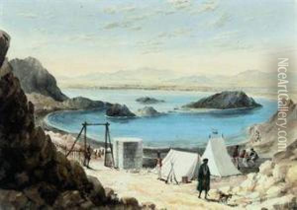 Aden Harbour Oil Painting - William Prinsep