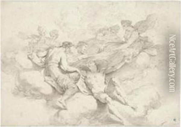 An Allegory Of Abundance Oil Painting - Giovanni Domenico Ferretti