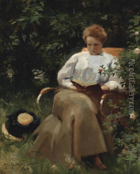Portrait Of The Wife Of The Artist Agathe Sluiter-van Nievervaart Oil Painting - Willy Sluyters