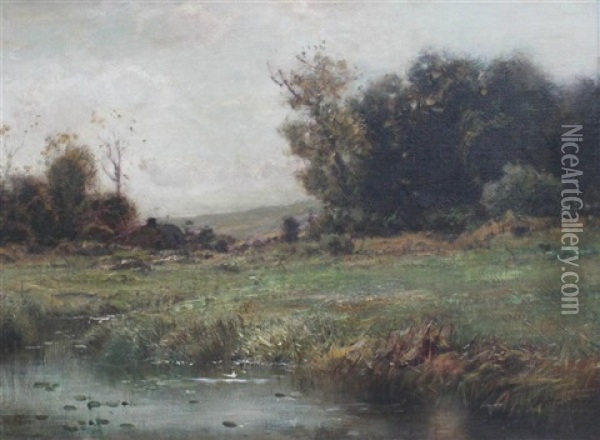 Pond Landscape Oil Painting - Arthur Parton
