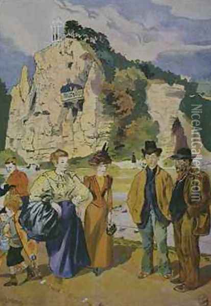 Les Buttes Chaumont Oil Painting - Louis Malteste