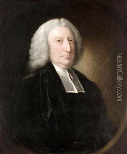 Portrait Of The Rev. Thomas Alleyne Of Loughborough (died 1761) Oil Painting - John Astley