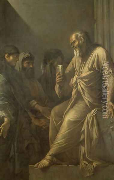The Death of Socrates Oil Painting - Salvator Rosa