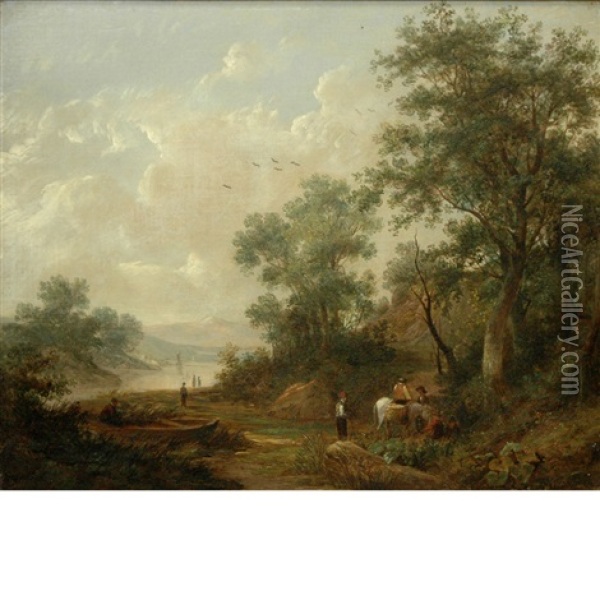 A Landscape In The North Of Wales Oil Painting - Benjamin Shipham