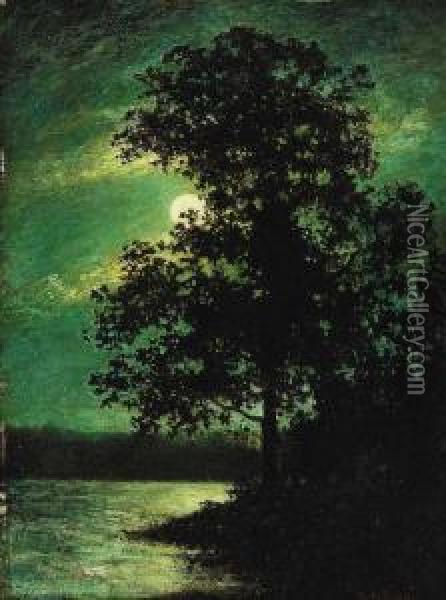 Moonlight Landscape Oil Painting - Ralph Albert Blakelock