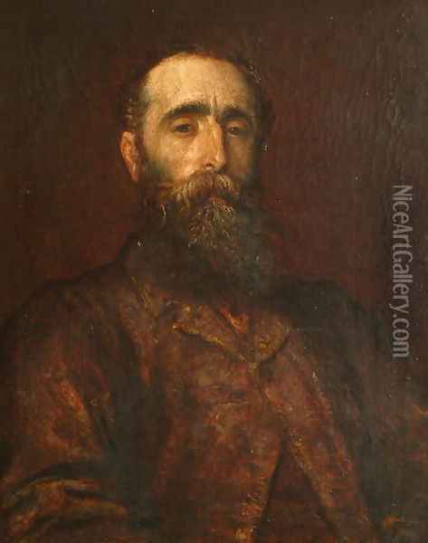 P.H. Calderon, 1871 Oil Painting - George Frederick Watts